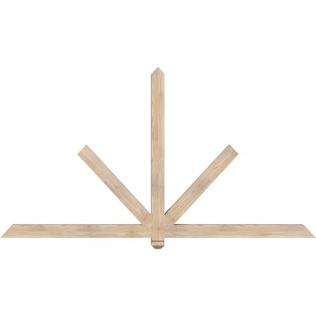 Ekena Millwork Kennewick Smooth Timber Gable Bracket, Douglas Fir, 84"W x 45"H x 3 1/2"D x 3 1/2"F, 13/12 Pitch GBW084X45X0404KEN00SDF